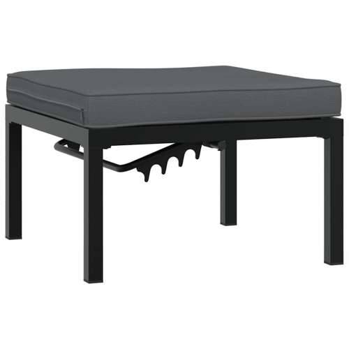 Vrtna garnitura - 4-dijelni set vrtnih sofa s jastucima crni aluminijski - Sa stolom 1 Cijena