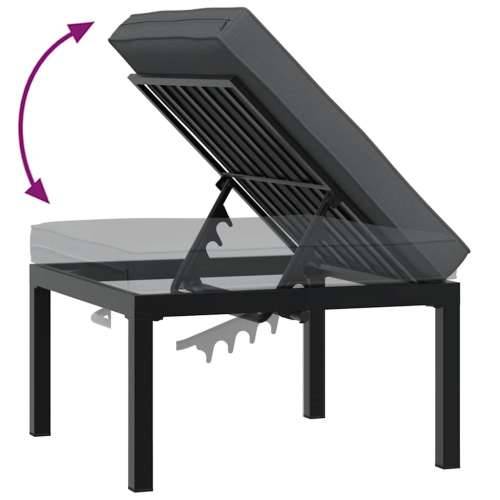 Vrtna garnitura - 4-dijelni set vrtnih sofa s jastucima crni aluminijski - Sa stolom 1 Cijena