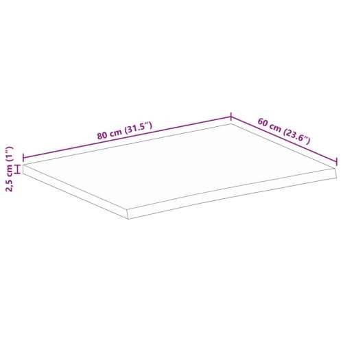Stolna ploča sa živim rubom 80x60x2,5 cm od masivnog drva manga - dovršeno hrastom 80 x 60 x 2.5 cm 1 masivno drvo manga Cijena