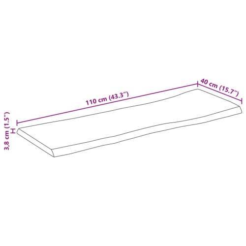 Stolna ploča sa živi rub 110x40x3,8 cm masivno grubo drvo manga - Grubo drvo manga (prirodno) 110 x 40 cm 1 38 mm Cijena