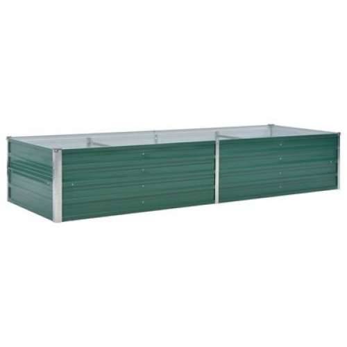 Vrtna sadilica od pocinčanog čelika 240 x 80 x 45 cm zelena - Zelena 240 x 80 x 45 cm 1 Cijena