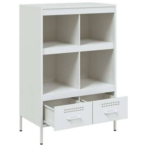 Visoka komoda bijela 68x39x101,5 cm od čelika Bijela 1 Cijena