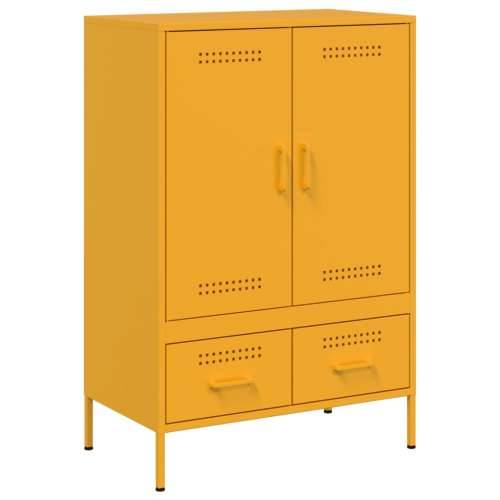 Visoka komoda boja senfa 68x39x101,5 cm od čelika - Žuta 1 Cijena