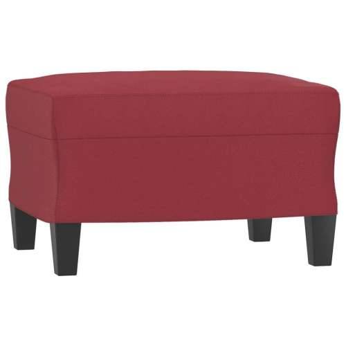 Fotelja s tabureom crvena boja vina 60 cm od umjetne kože - boja vina Cijena
