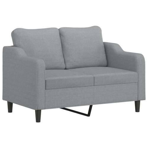 2-dijelni set sofa s jastucima svjetlosivi od tkanine - Svjetlosiva s jastučićima Cijena
