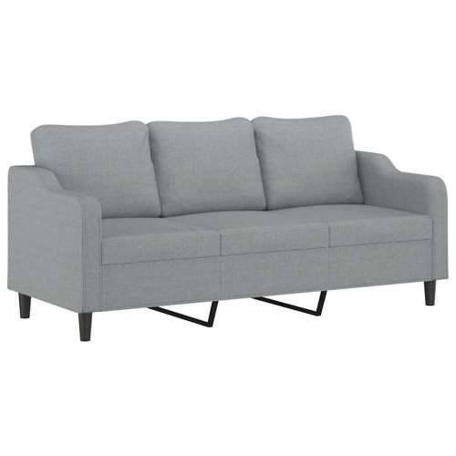 2-dijelni set sofa s jastucima svjetlosivi od tkanine - Svjetlosiva s jastučićima Cijena