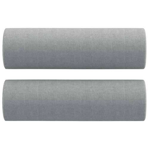 2-dijelni set sofa s jastucima svjetlosivi od tkanine - Svjetlosiva s jastučićima Cijena