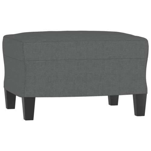 3-dijelni set sofa s jastucima tamnosivi od tkanine - Tamno siva s jastucima i tabureom Cijena