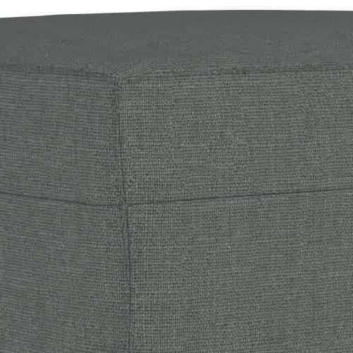 3-dijelni set sofa s jastucima tamnosivi od tkanine - Tamno siva s jastucima i tabureom Cijena