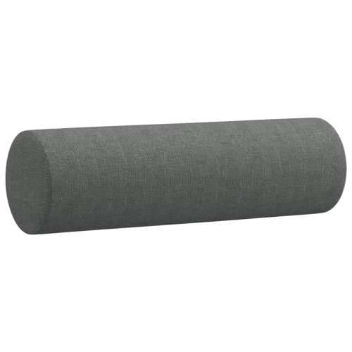 3-dijelni set sofa s jastucima tamnosivi od tkanine - Tamno siva s jastucima i tabureom Cijena