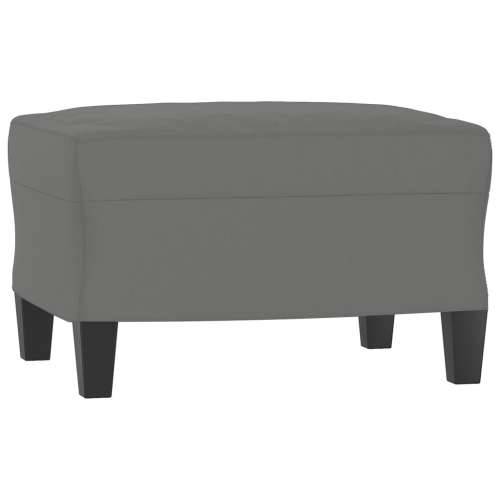3-dijelni set sofa s jastucima tamnosivi od mikrovlakana - Tamno siva S osloncem za noge Cijena