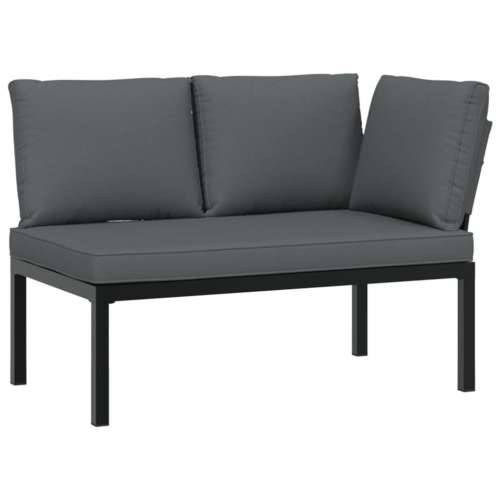 Vrtna garnitura - 2-dijelni set vrtnih sofa s jastucima crni aluminijski - Bez stola 1 Cijena