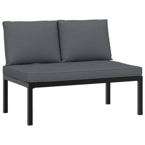 Vrtna garnitura - 2-dijelni set vrtnih sofa s jastucima crni aluminijski - Bez stola 1 Cijena