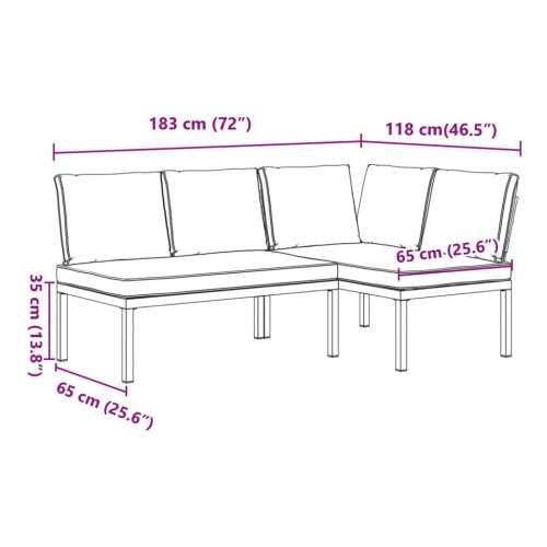Vrtna garnitura - 2-dijelni set vrtnih sofa s jastucima crni aluminijski - Bez stola 1 Cijena