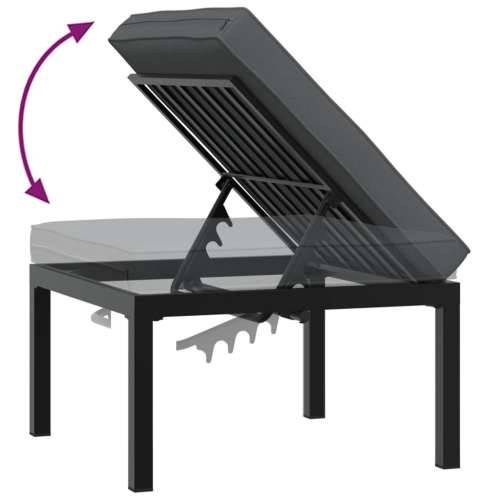 Vrtna garnitura - 4-dijelni set vrtnih sofa s jastucima crni aluminijski - Bez stola 1 Cijena