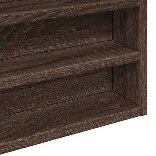 Vitrina boja smeđeg hrasta 80x8,5x58 cm od konstruiranog drva - Smeđi hrast 80 x 8.5 x 58 cm 1 Cijena