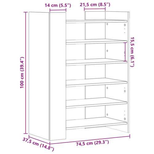 Ormarić za cipele bijeli 74,5x37,5x100 cm od konstruiranog drva - Bijela 1 Cijena