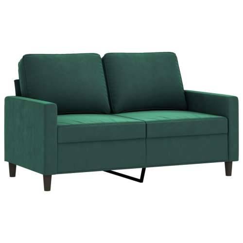 3-dijelni set sofa s jastucima tamnozeleni baršunasti - Tamnozelena s jastučićima i tabureom Cijena