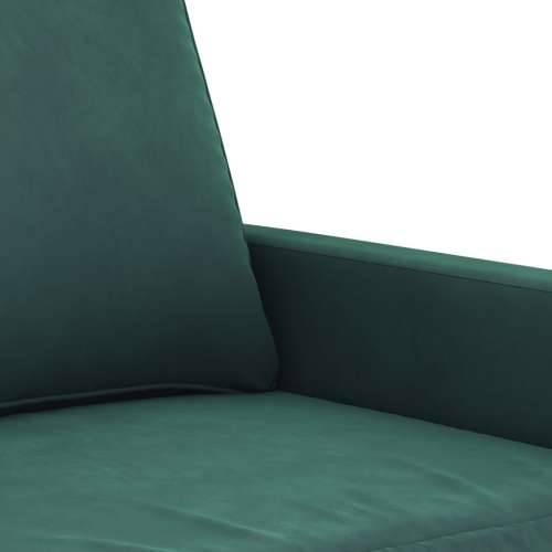 3-dijelni set sofa s jastucima tamnozeleni baršunasti - Tamnozelena s jastučićima i tabureom Cijena