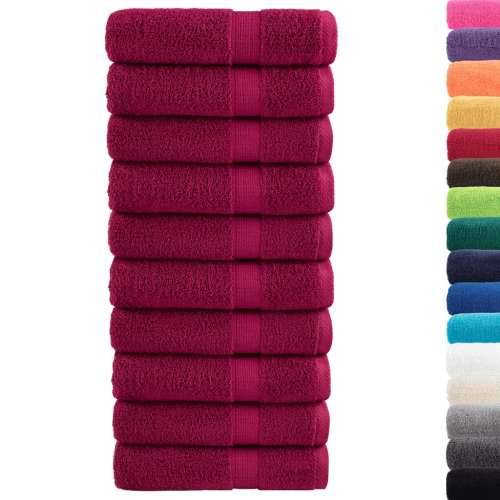 Ručnici za ruke SOLUND 10 kom bordo 50 x 100 cm 600 gsm - Bordo 50 x 100 cm 10 Cijena