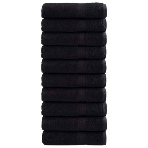 Ručnici za ruke SOLUND 10 kom crni 50x100 cm 600 gsm - Crna 50 x 100 cm 10 Cijena