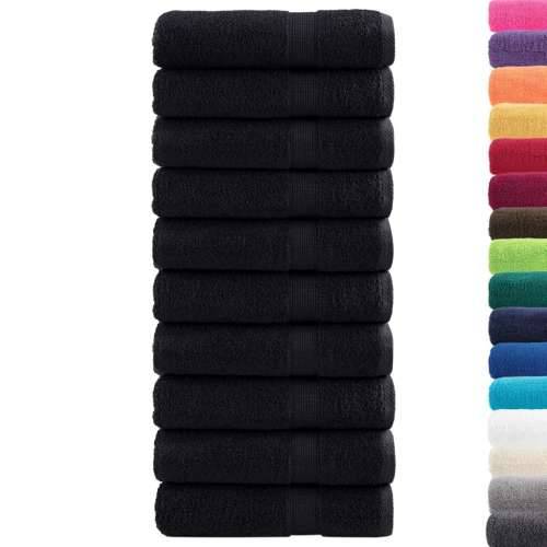 Ručnici za ruke SOLUND 10 kom crni 50x100 cm 600 gsm - Crna 50 x 100 cm 10 Cijena