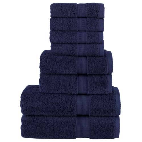 8-dijelni vrhunski set ručnika SOLUND modri 600 gsm - Modra 1 Cijena