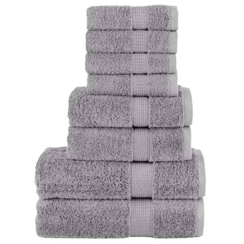 8-dijelni vrhunski set ručnika SOLUND sivi 600 gsm - Siva 1 Cijena