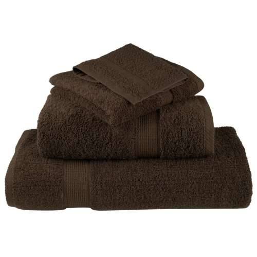 6-dijelni vrhunski set ručnika SOLUND smeđi 600 gsm - Smeđa 1 Cijena