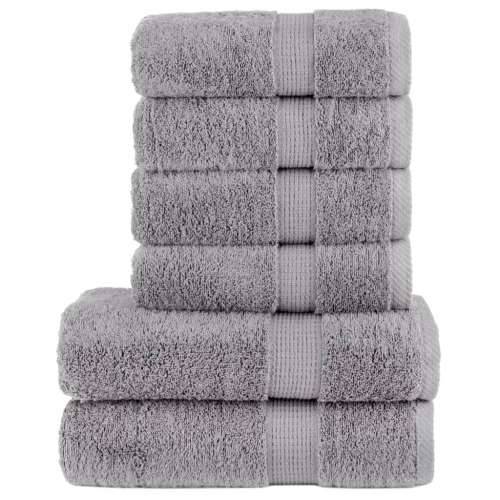 6-dijelni vrhunski set ručnika SOLUND sivi 600 gsm - Siva 1 Cijena