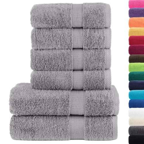6-dijelni vrhunski set ručnika SOLUND sivi 600 gsm - Siva 1 Cijena