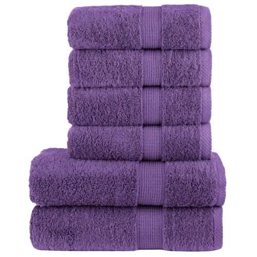 6-dijelni vrhunski set ručnika SOLUND ljubičasti 600 gsm - Ljubičasta 1 Cijena