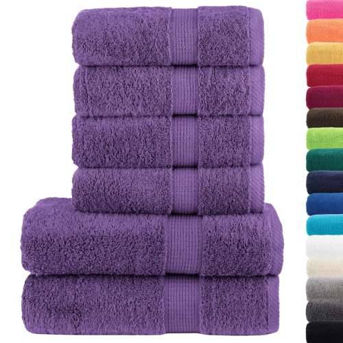6-dijelni vrhunski set ručnika SOLUND ljubičasti 600 gsm - Ljubičasta 1 Cijena