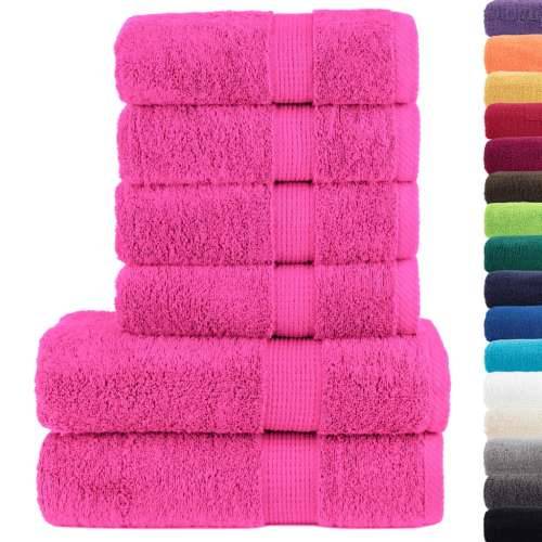 6-dijelni vrhunski set ručnika SOLUND ružičasti 600 gsm - Ružičasta 1 Cijena