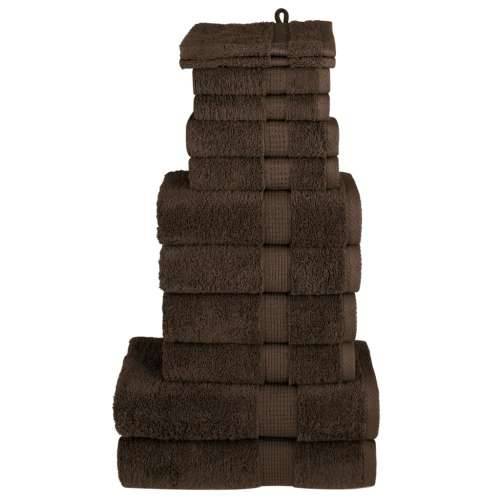 12-dijelni vrhunski set ručnika SOLUND smeđi 600 gsm - Smeđa 1 Cijena