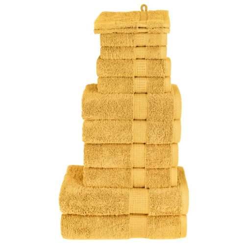 12-dijelni vrhunski set ručnika SOLUND zlatni 600 gsm - Zlatno 1 Cijena