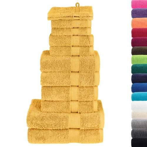 12-dijelni vrhunski set ručnika SOLUND zlatni 600 gsm - Zlatno 1 Cijena