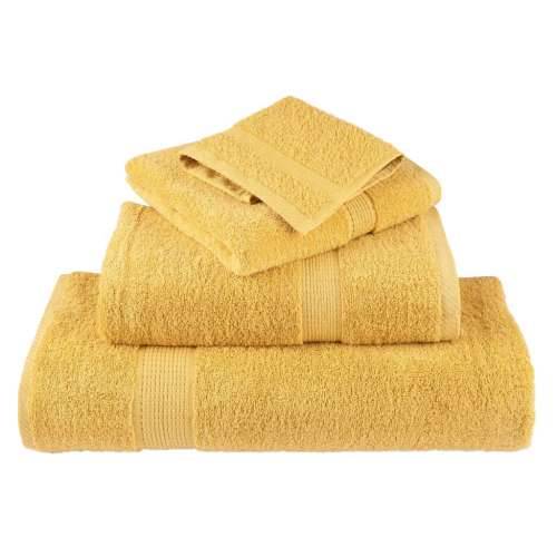 12-dijelni vrhunski set ručnika SOLUND zlatni 600 gsm - Zlatno 1 Cijena