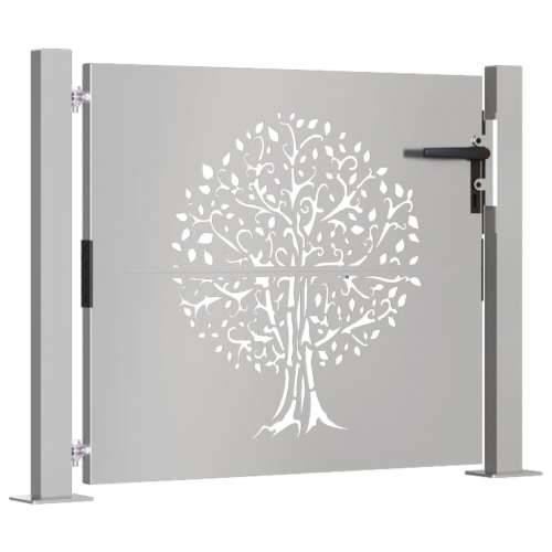 Dvorišna vrata - Vrtna vrata 105 x 80 cm od čelika COR-TEN s uzorkom stabla - 105 x 80 cm Cijena