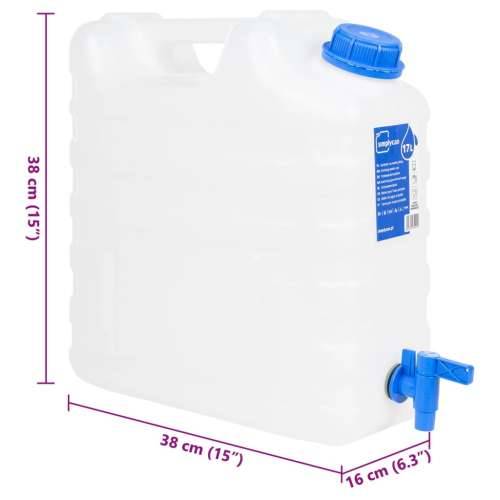 Spremnik za vodu sa slavinom prozirni 15 L plastični - 15 l bez sapuna Cijena
