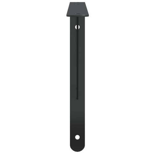 Nosači za police 4 kom 40x2,5x25 cm srebrni nehrđajući čelik - Crna 40 x 2.5 x 25 cm 1 Cijena