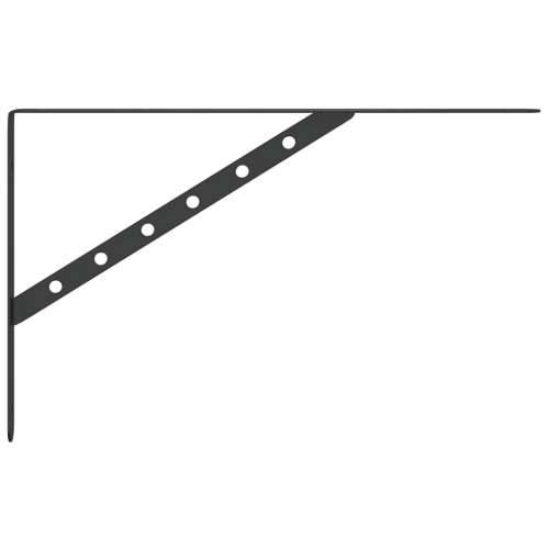 Nosači za police 4 kom 40x2,5x25 cm srebrni nehrđajući čelik - Crna 40 x 2.5 x 25 cm 1 Cijena