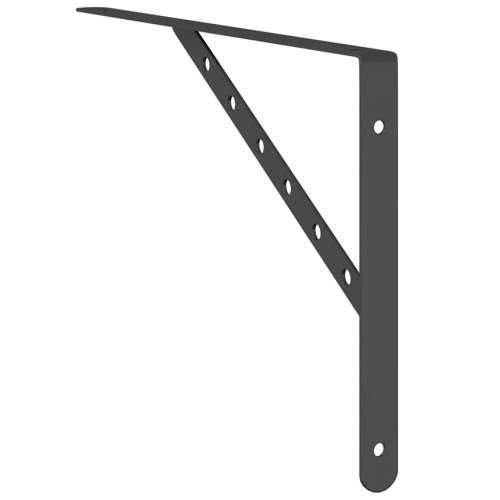 Nosači za police 4 kom 40x2,5x25 cm srebrni nehrđajući čelik - Crna 40 x 2.5 x 25 cm 1 Cijena