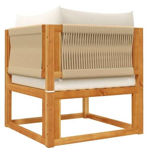 8-dijelna set vrtnih sofa s jastucima masivno bagremovo drvo - Krema 1 3x kutna + 3x srednja + tabure + stol Cijena