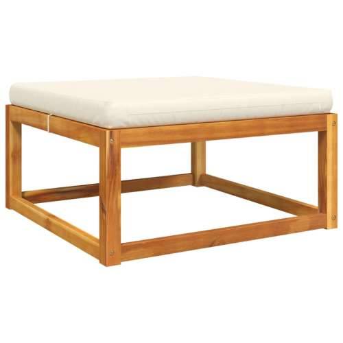 6-dijelna set vrtnih sofa s jastucima masivno bagremovo drvo - Krema 1 kutna + 3x srednja + tabure + stol Cijena