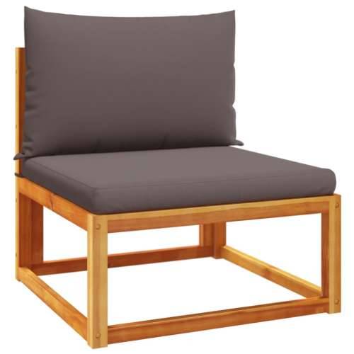 6-dijelna set vrtnih sofa s jastucima masivno bagremovo drvo - Siva 2x srednja + 3x kutna + stol 1 Cijena