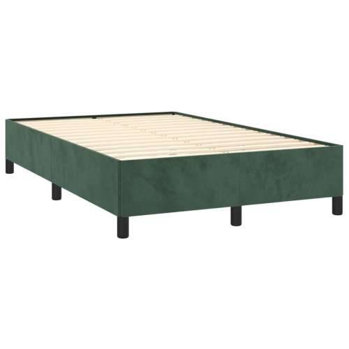 Krevet box spring s madracem tamnozeleni 120x190 cm baršunasti - Tamnozelena 120 x 190 cm Blok s kvadratima Cijena