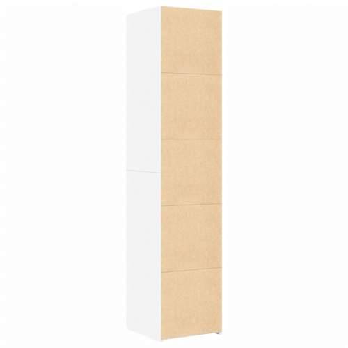 Visoka komoda bijela 40 x 42,5 x 185 cm od konstruiranog drva - Bijela 1 Cijena