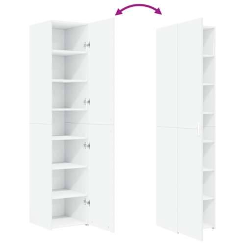 Visoka komoda bijela 40 x 42,5 x 185 cm od konstruiranog drva - Bijela 1 Cijena