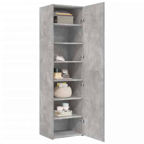 Visoka komoda boja hrasta 50x42,5x185 cm od konstruiranog drva - Beton siva 1 Cijena